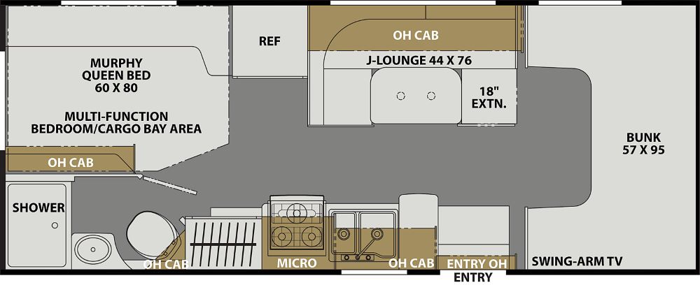 2023 COACHMEN FREELANDER 22XG, , floor-plans-day image number 0